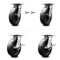Service Caster 8 Inch Polyolefin Swivel Caster Swivel Locks 2 Brakes, 2PK SCC-35S820-POB-BSL-2-SLB-2 - alternate 1